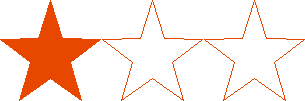 1 star out of 3 stars